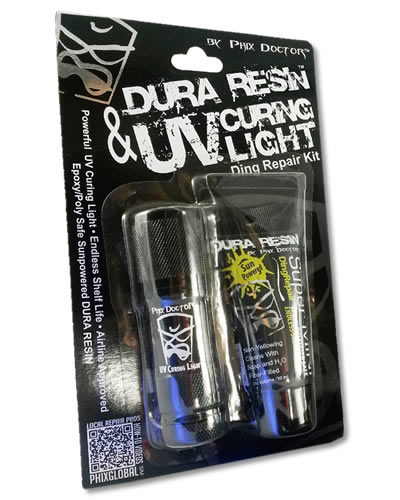 SunPowered Dura Resin Combo W/UV Light - Ding Repair Kits and Ding Repair  Resins by Phix Doctor